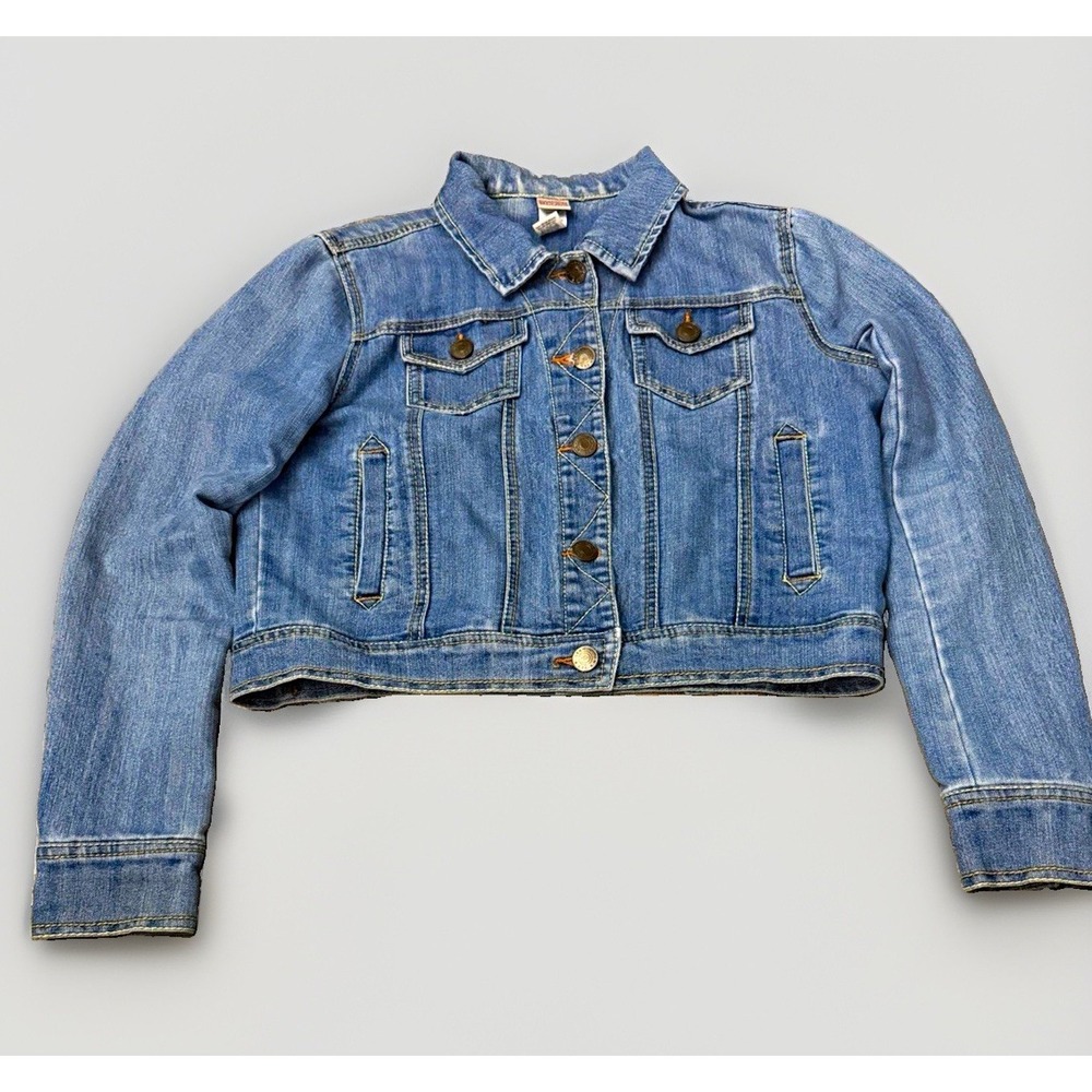 Canyon River Blues Women's Blue Jacket L Button Front Collared Pockets